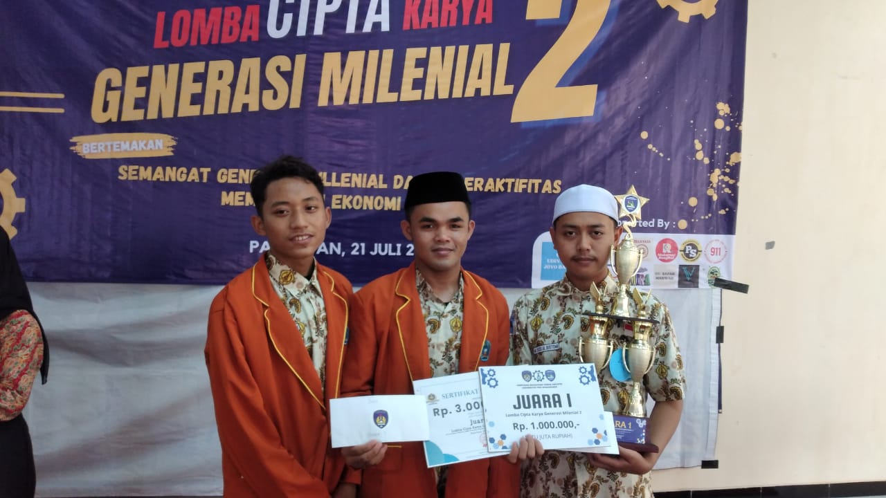 JUARA I DAN HARAPAN I LOMBA CIPTA KARYA GENERASI MILENIAL DI UNIWARA KOTA PASURUAN