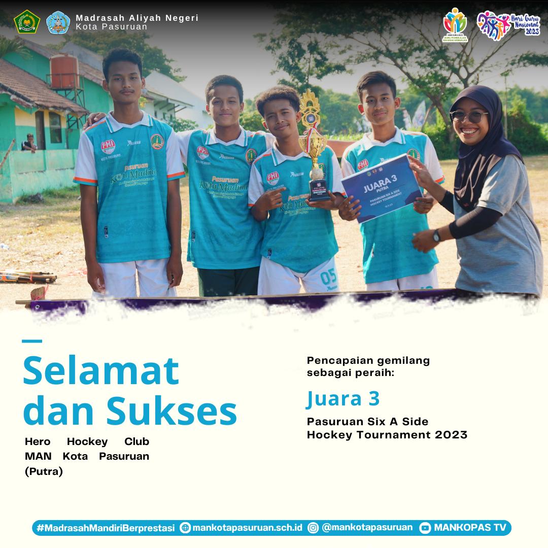 Juara 3 Hockey Putra "Pasuruan Six a Side Hockey Tournament 2023"